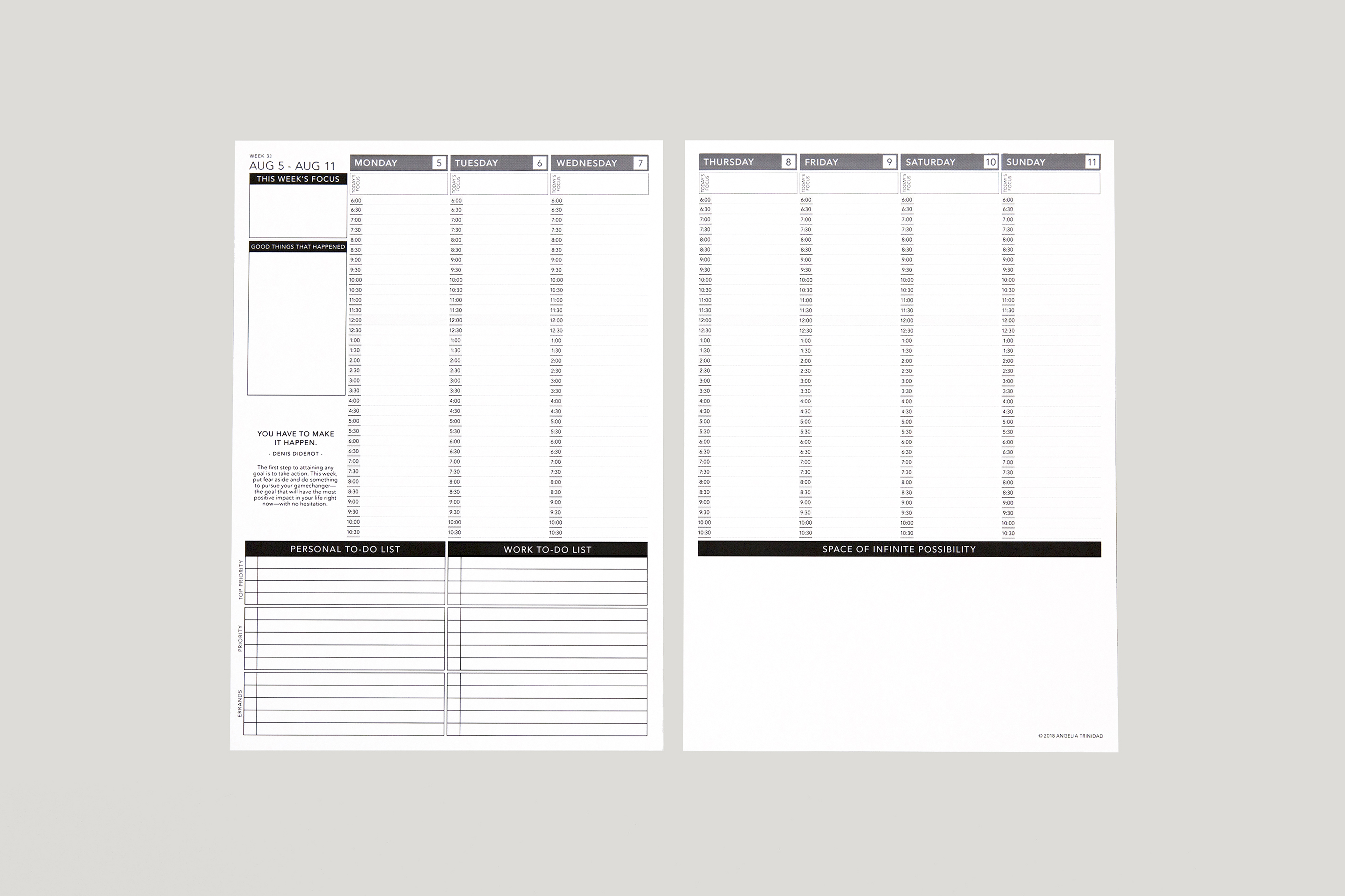 19 - 20 Instructional image regarding Free Printable 5.5 X8 5 Planner Pages named 19 - 20 Instructional